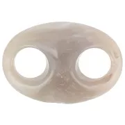 32x23mm Acrylic coffee bean link - Marbled Taupe x1