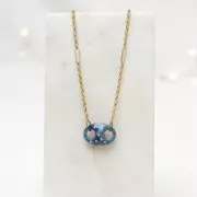 32x23mm Acrylic coffee bean link - Marbled Taupe x1