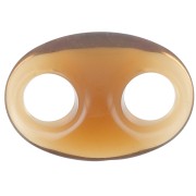 32x23mm Acrylic coffee bean link - Cognac transparent x1|raw }}