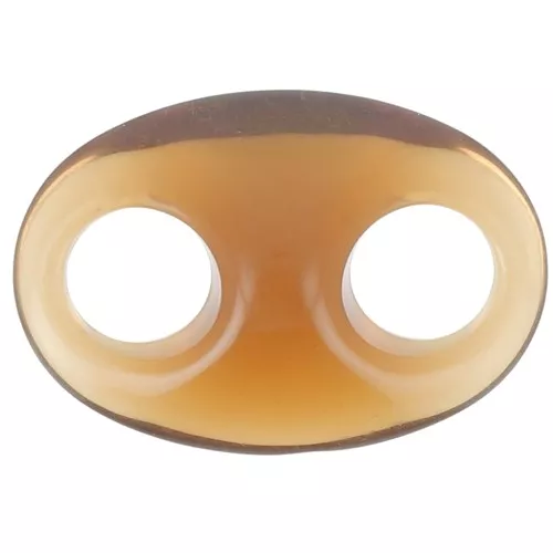 32x23mm Acrylic coffee bean link - Cognac transparent x1