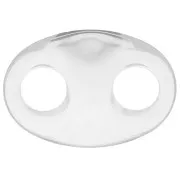 32x23mm Acrylic coffee bean link - Transparent x1