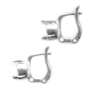 Cabochon Leverback earrings 1028/1088 8mm Silver-colored x2|raw }}