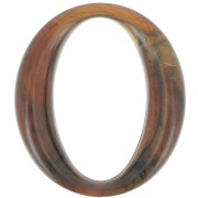 39x34mm Oval acrylic link - Marbled Brown x1