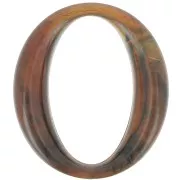 39x34mm Oval acrylic link - Marbled Brown x1