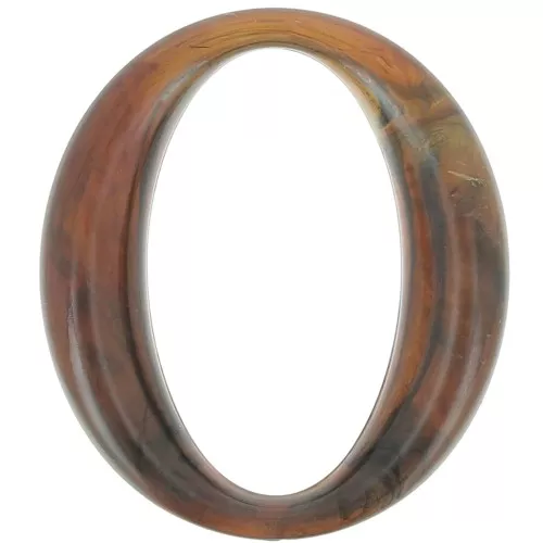39x34mm Oval acrylic link - Marbled Brown x1