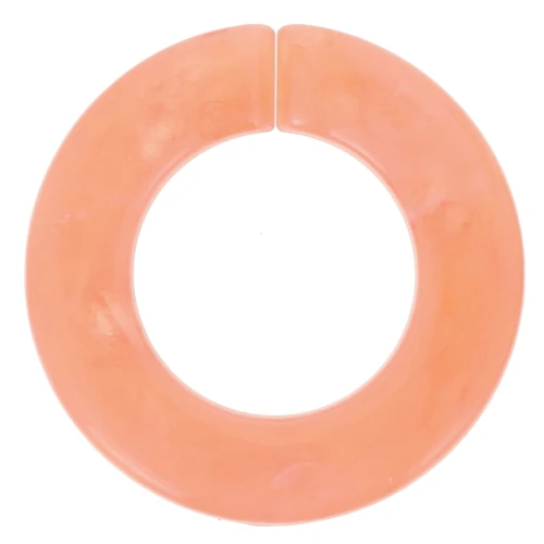 31.5mm Flat Round Acrylic Link - Marbled Salmon x1