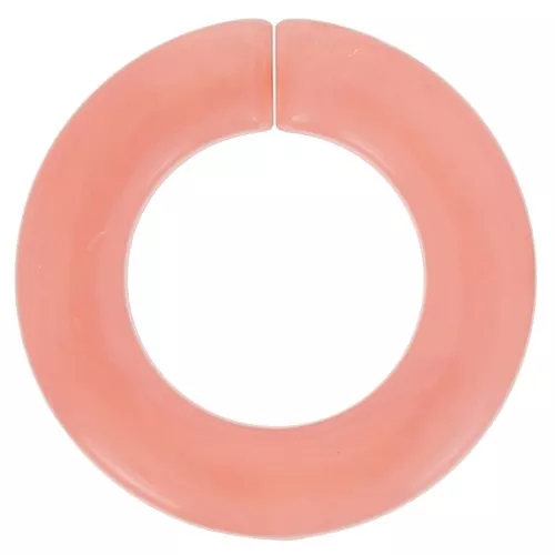 31.5mm Flat Round Acrylic Link - Marbled Peach x1