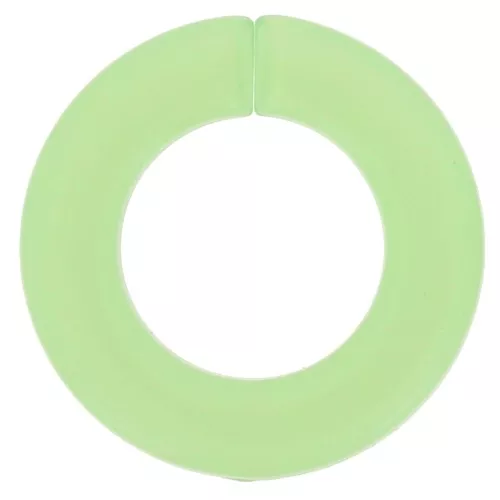 31.5mm Flat Round Acrylic Link - transparent Mint x1
