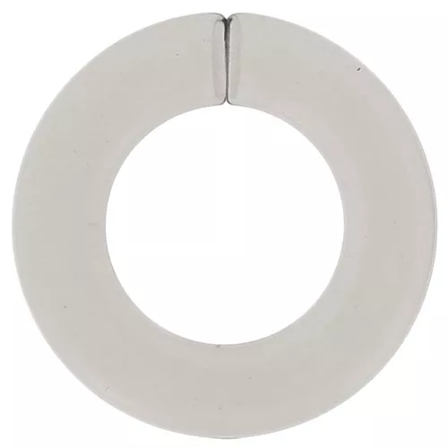 31.5mm Flat Round Acrylic Link - transparent grey x1