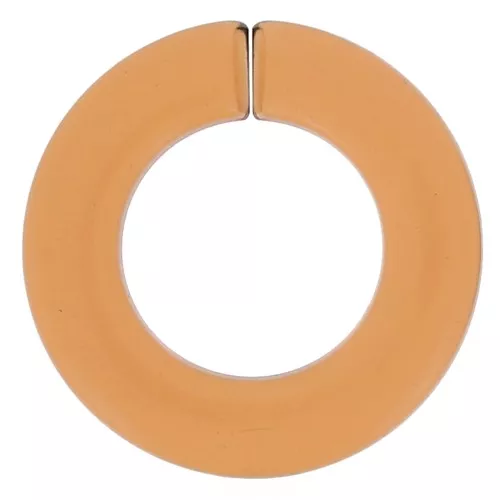 31.5mm Flat Round Acrylic Link - transparent cognac x1