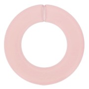 31.5mm Flat Round Acrylic Link - transparent powder pink x1