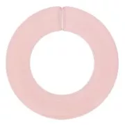 31.5mm Flat Round Acrylic Link - transparent powder pink x1