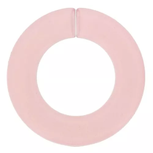 31.5mm Flat Round Acrylic Link - transparent powder pink x1