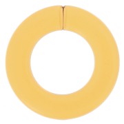 31.5mm Flat Round Acrylic Link - transparent honey yellow x1