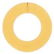 31.5mm Flat Round Acrylic Link - transparent honey yellow x1
