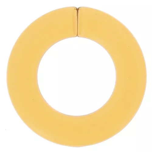 31.5mm Flat Round Acrylic Link - transparent honey yellow x1