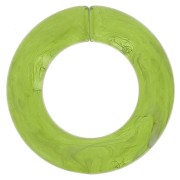 31.5mm Flat Round Acrylic Link - Marbled Olive Green x1|raw }}