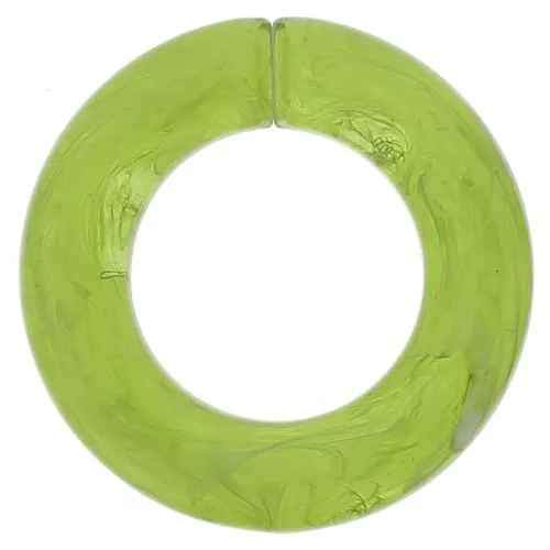 31.5mm Flat Round Acrylic Link - Marbled Olive Green x1