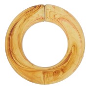 31.5mm Flat Round Acrylic Link - Marbled transparent Light brown x1|raw }}