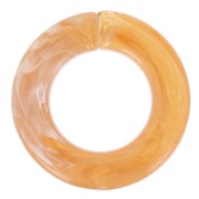 31.5mm Flat Round Acrylic Link - Marbled transparent Amber x1|raw }}