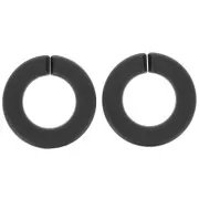 31.5mm Flat Round Acrylic Link - Matte Black x1