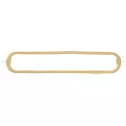 29x6mm Rounded rectangle spacer - Gold Tone x1