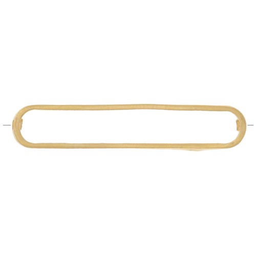 29x6mm Rounded rectangle spacer - Gold Tone x1