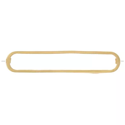 29x6mm Rounded rectangle spacer - Gold Tone x1