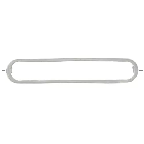 29x6mm Rounded rectangle spacer - Silver Tone x1