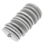 6x0.8mm Heishi brushed effect rondelle beads - Silver Tone x5g approx. 30 pieces