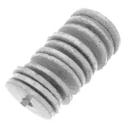 6x0.8mm Heishi brushed effect rondelle beads - Silver Tone x5g approx. 30 pieces