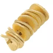 6x0.8mm Heishi wavy rondelle beads brushed effect - Gold Tone x5g approx.30 pcs.