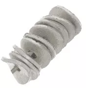 6x0.8mm Heishi wavy rondelle beads brushed effect - Silver Tone x5g approx.30 pcs.