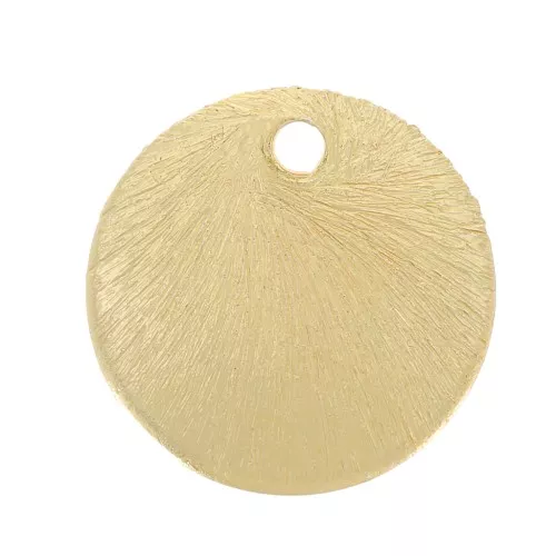 6mm Brushed Effect Round Sequins - Gold Tone x5g approx. 30 pcs.