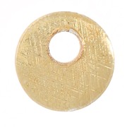 4mm Brushed Effect Round Sequins - Gold Tone x5g approx. 65 pcs.