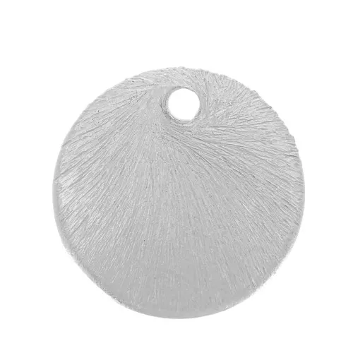 4mm Brushed Effect Round Sequins - Silver Tone x5g approx. 65 pcs.
