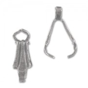 Bail clips 10mm Old silver colored x5|raw }}