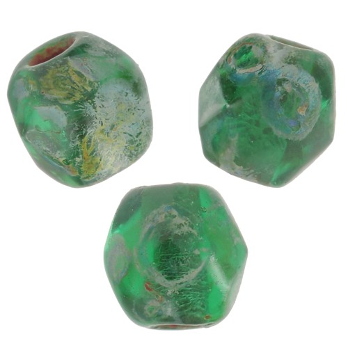 Facets 3 mm - Green Dark Travertine x50