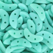 3x10mm Czechmates Crescent 2 holes - Opaque Turquoise x5g