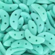 3x10mm Czechmates Crescent 2 holes - Opaque Turquoise x5g
