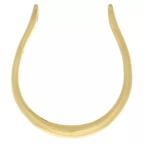 14x12mm 925 Sterling Silver Horseshoe shape pendant - Gold x1