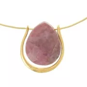 14x12mm 925 Sterling Silver Horseshoe shape pendant x1