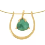 14x12mm 925 Sterling Silver Horseshoe shape pendant x1