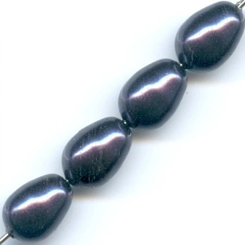PureCrystal 5821 Pears 11x8mm Dark Purple Pearl x5