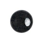 8mm Round glass cabochons by Puca® - Jet Hematite x10