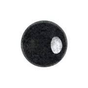 8mm Round glass cabochons by Puca® - Jet Hematite x10