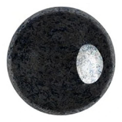 8mm Round glass cabochons by Puca® - Jet Hematite x10
