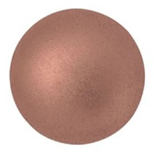 8mm Round glass cabochons by Puca® - Light Copper Mat x10
