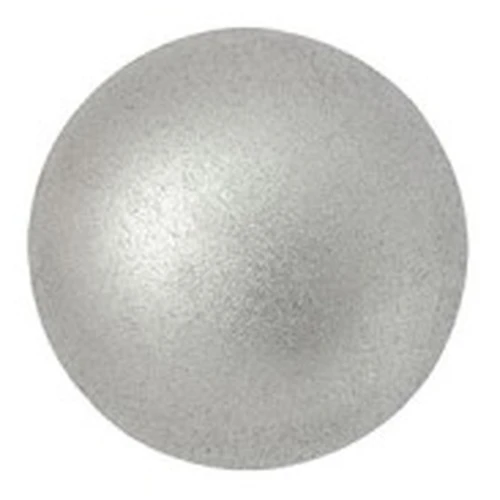 8mm Round glass cabochons by Puca® - Silver Mat x10
