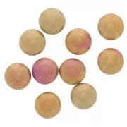 8mm Round glass cabochon by Puca® - Gold Iris Mat x10